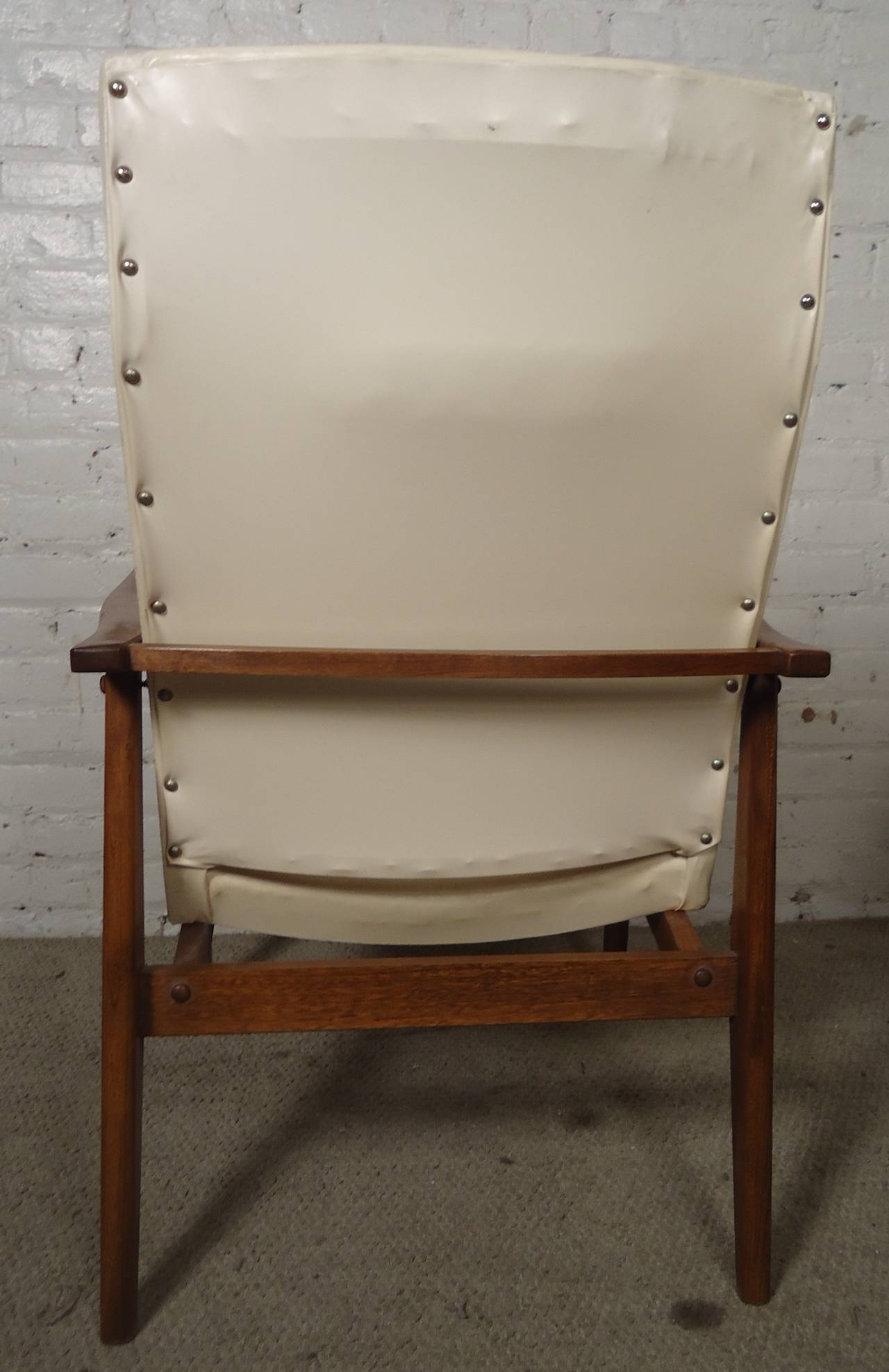 Pair Of Sculpted Mid-Century Danish Arm Chairs In Good Condition In Brooklyn, NY