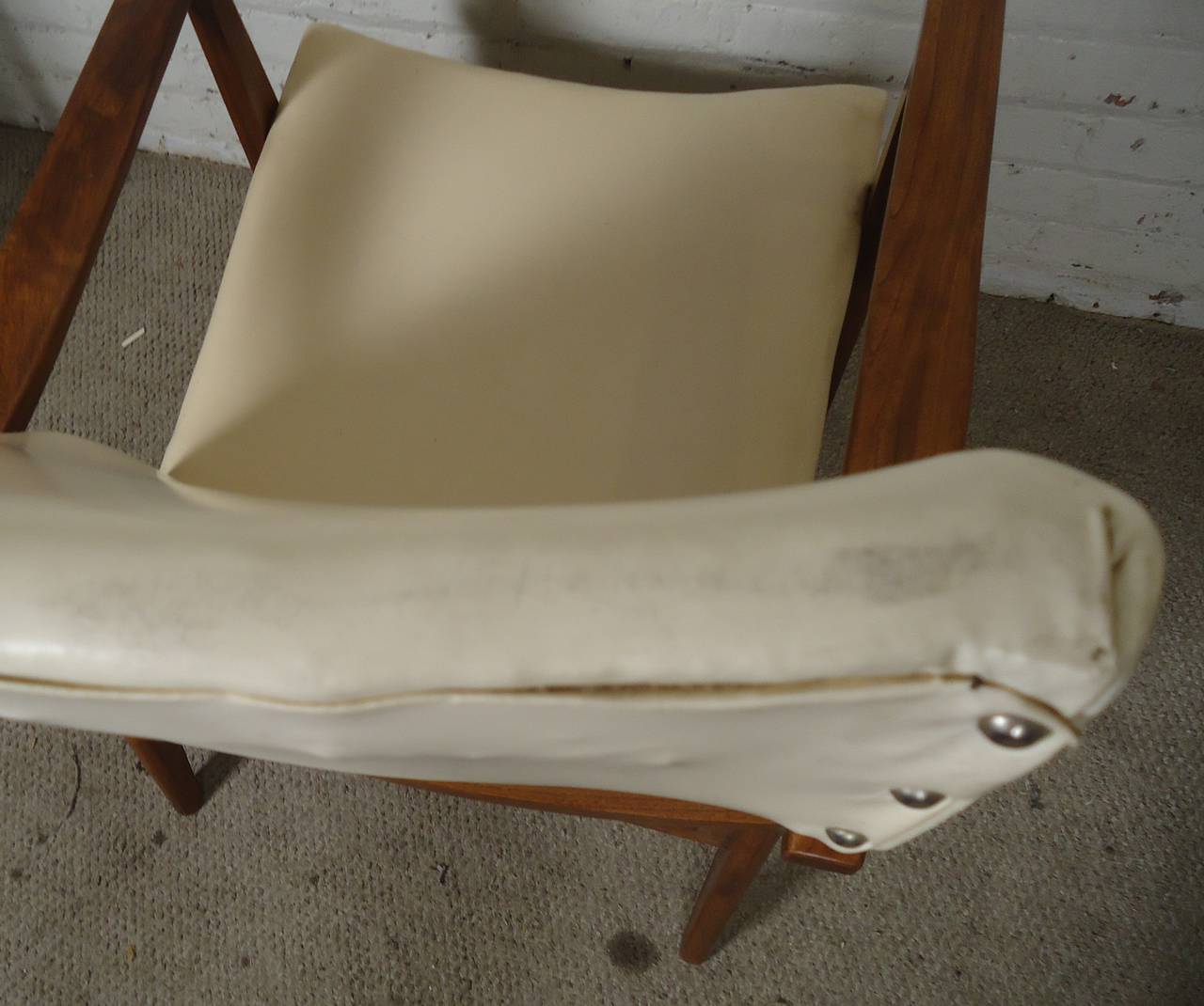 Pair Of Sculpted Mid-Century Danish Arm Chairs 1