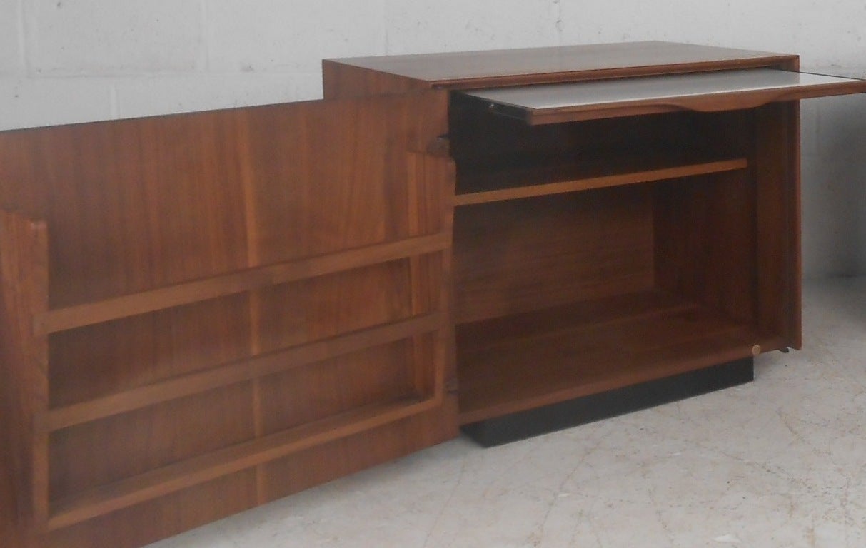 Mid-Century Modern Walnut Nightstands by John Kapel