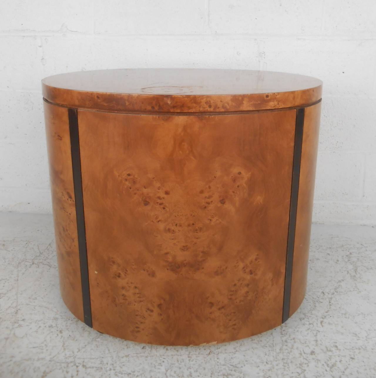 20th Century Mid-Century Style Burlwood End Table