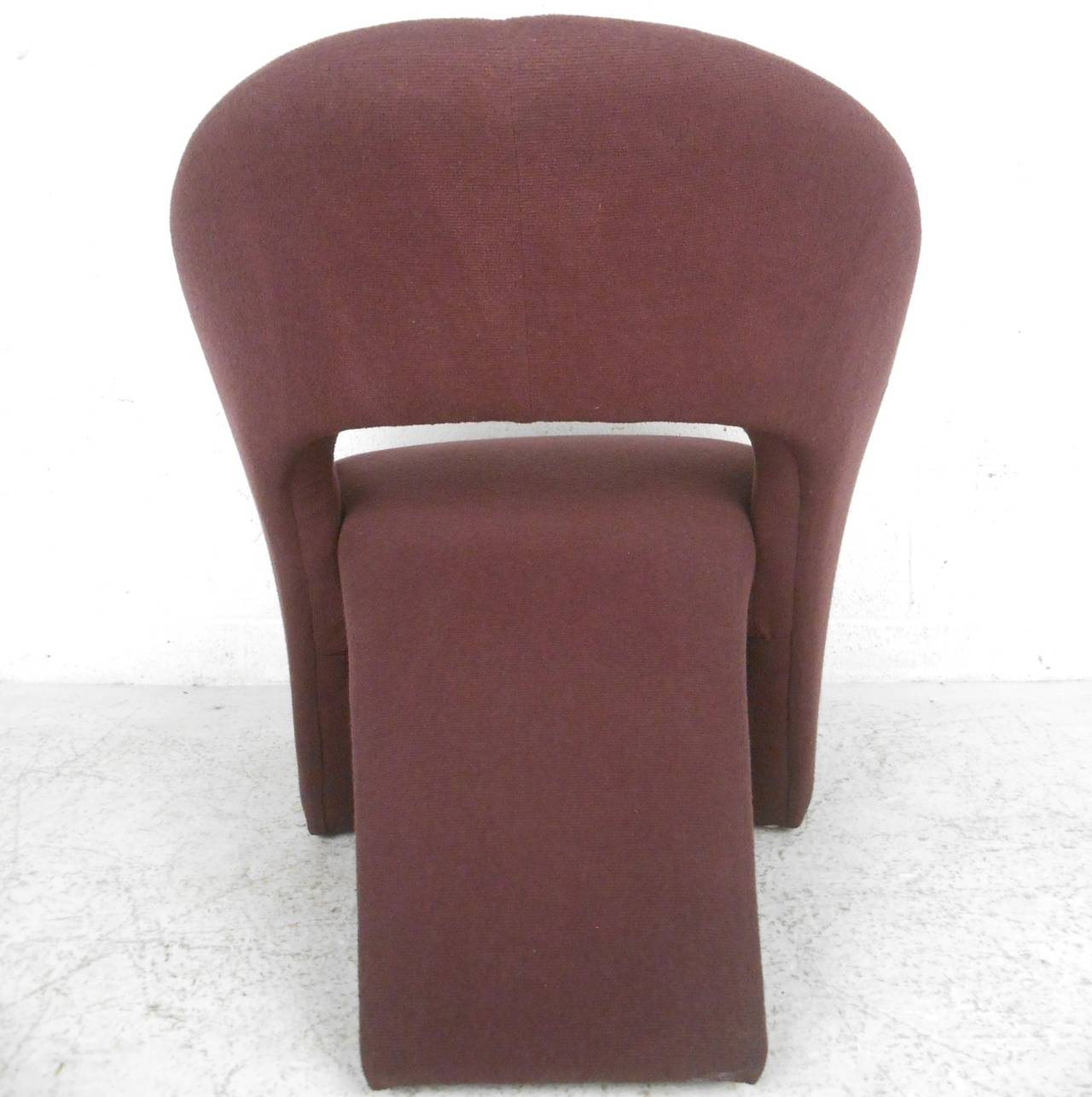 Mid-Century Modern Sculptural Lounge Chair with Ottoman 3
