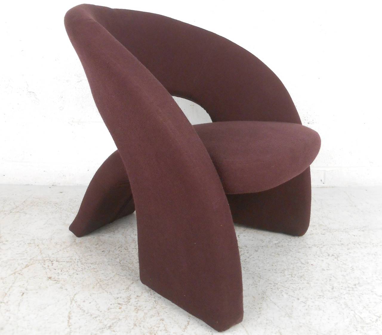 Mid-Century Modern Sculptural Lounge Chair with Ottoman 6
