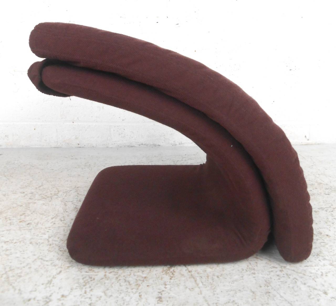 Mid-Century Modern Sculptural Lounge Chair with Ottoman 4