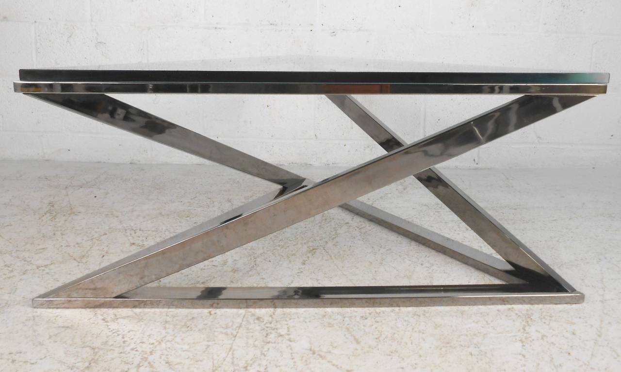 triangle glass coffee table