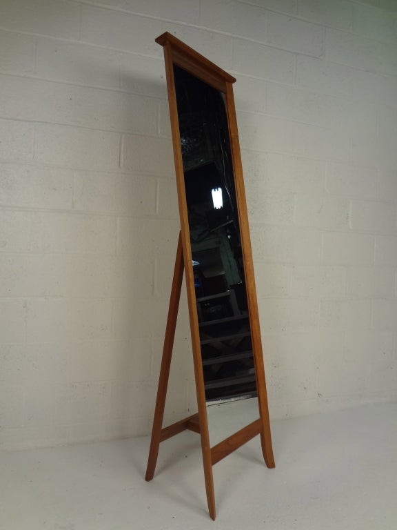 Tall Danish Modern Cheval Mirror