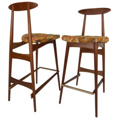 Pair of Adrian Pearsall Bar Stools # 907-BS