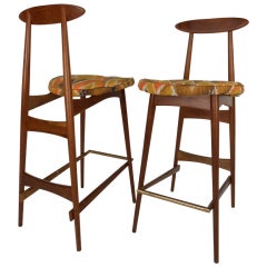 Pair of Adrian Pearsall Bar Stools # 907-BS