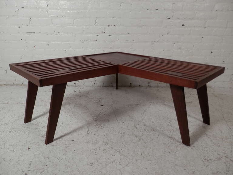 Unusual 'V' Shape Slat Table at 1stDibs