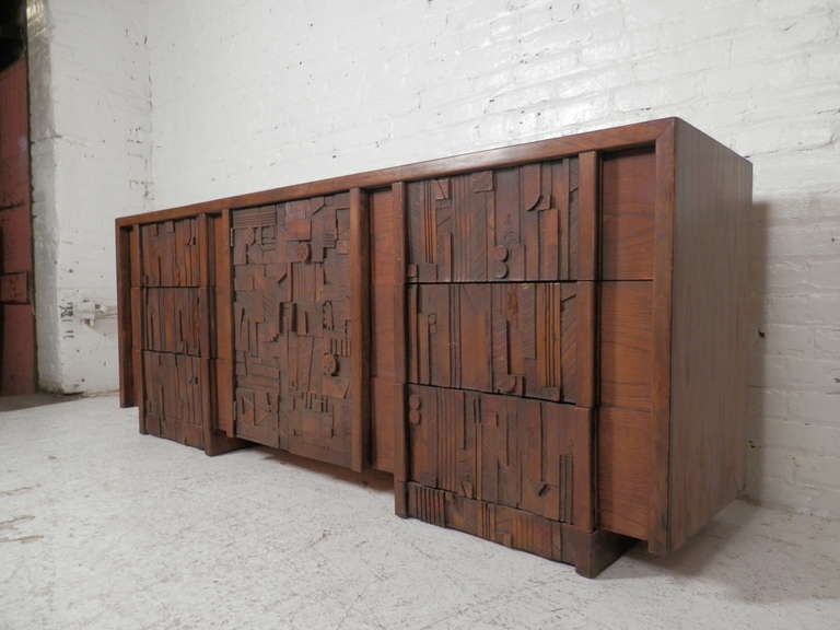American Brutalist Style Dresser By Lane