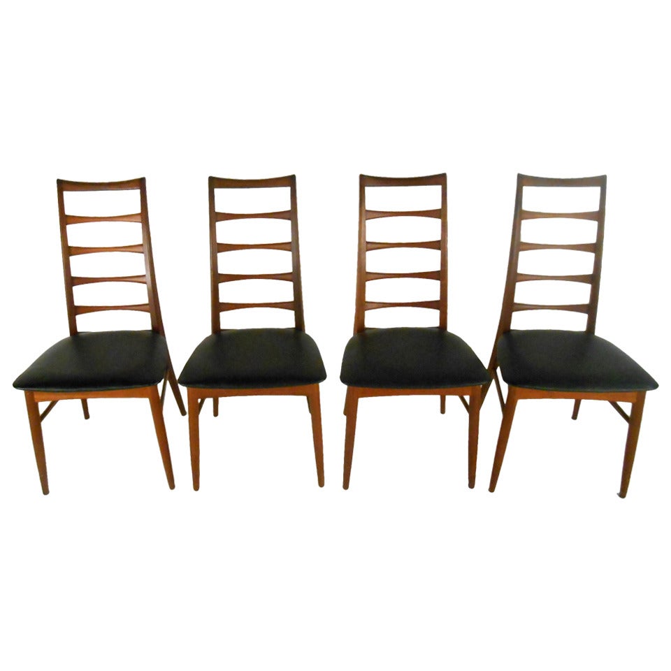 Set of Ladder Back Dining Chairs by Koefoeds Hornslet