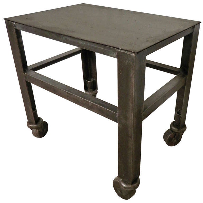 Heavy Duty Industrial Side Table at 1stDibs