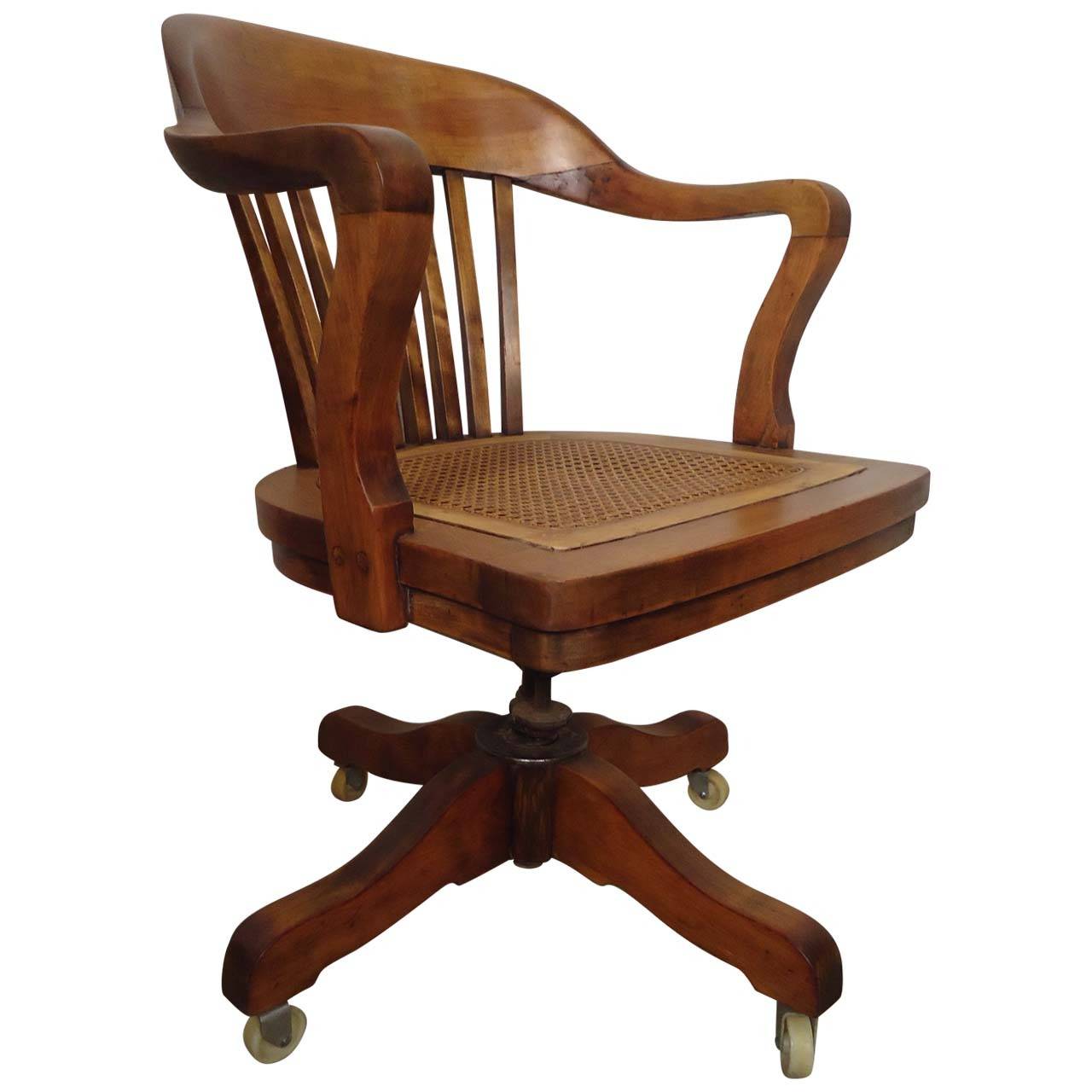 Restored Vintage Swivel Desk Chair By Page At 1stdibs