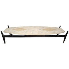 Harvey Probber Travertine and Terrazzo-Top Table 5