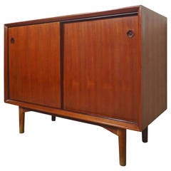 Danish Modern Sliding Door Cabinet