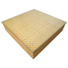 Large Wicker Patio Table 1