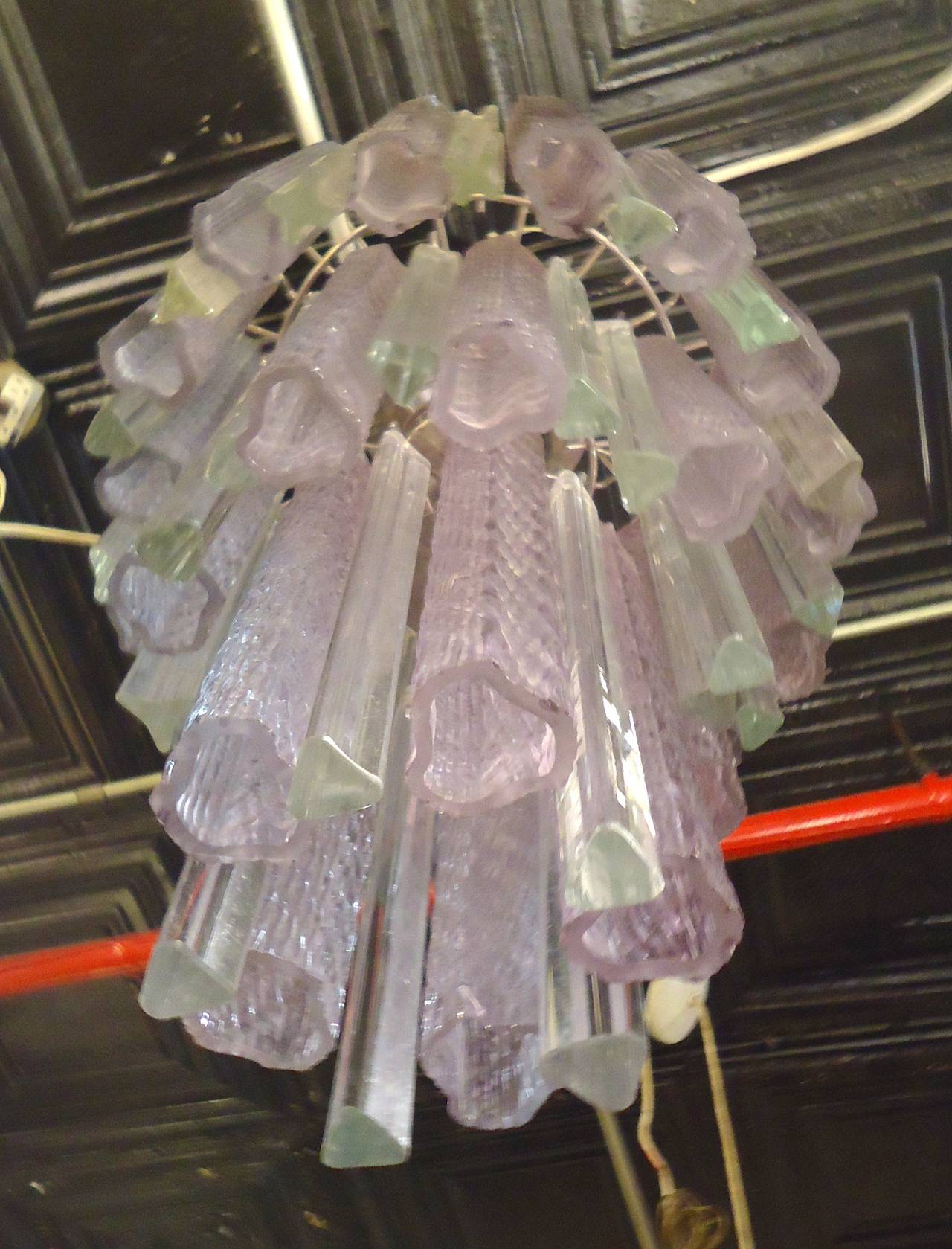 Mid-Century Modern Venini Multi-Color Glass Chandelier
