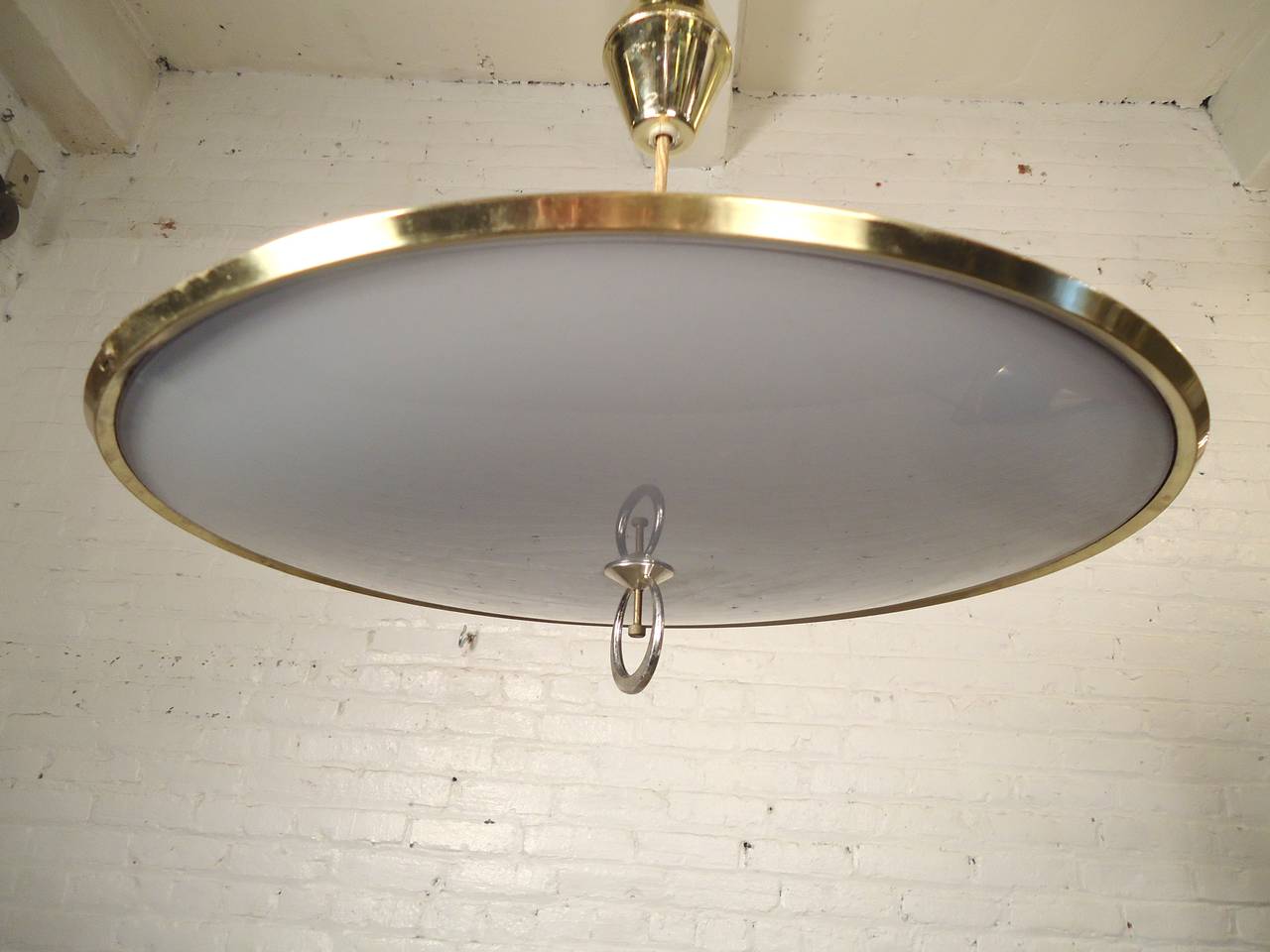 1960s Saucer Pendant Lamp In Good Condition In Brooklyn, NY
