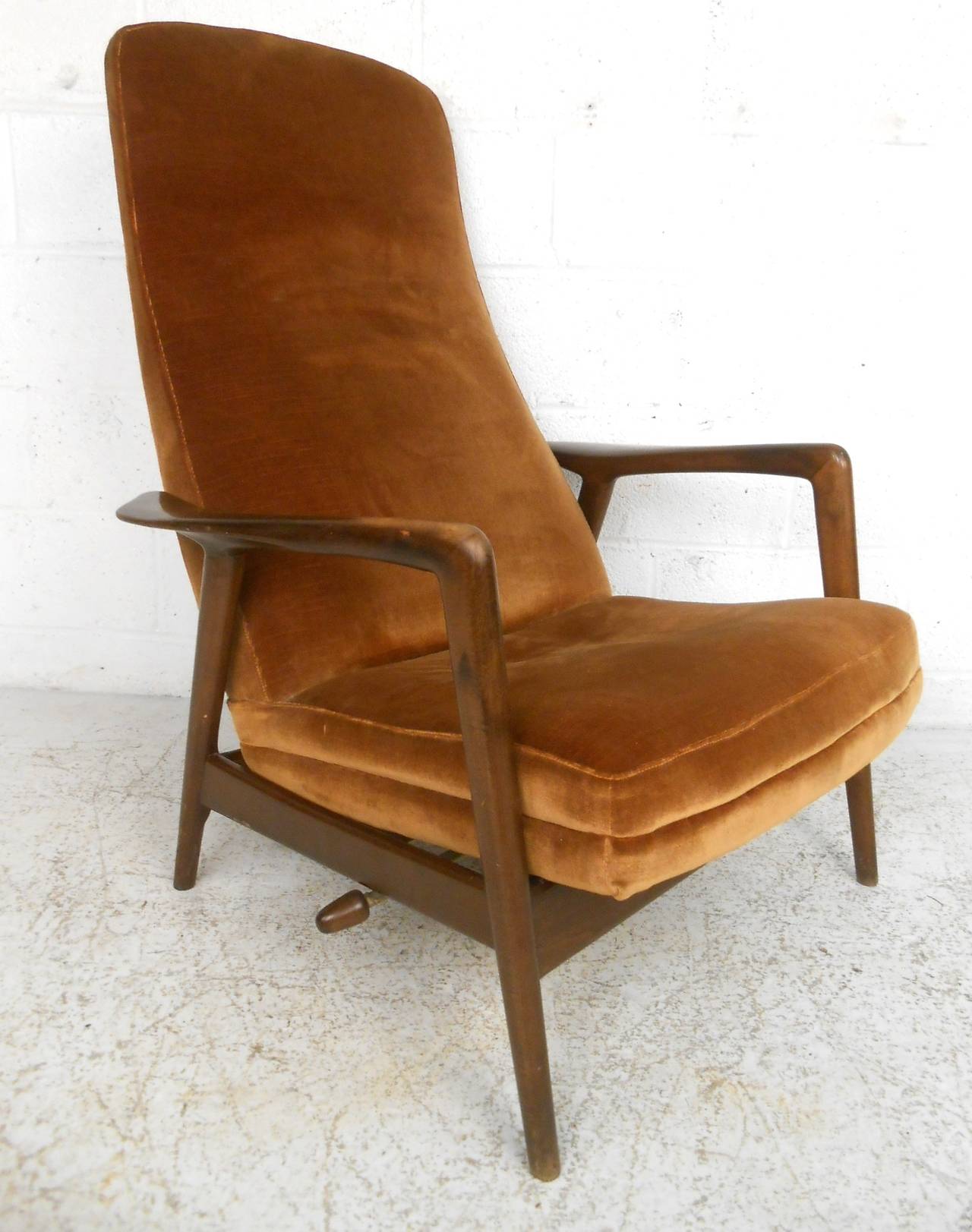Mid-Century Modern Folke Ohlsson Lounge Chair and Ottoman For Sale at ...