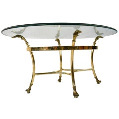 Unique Brass And Glass Coffee Table