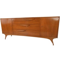 Retro Walnut Mid-Century American Dresser