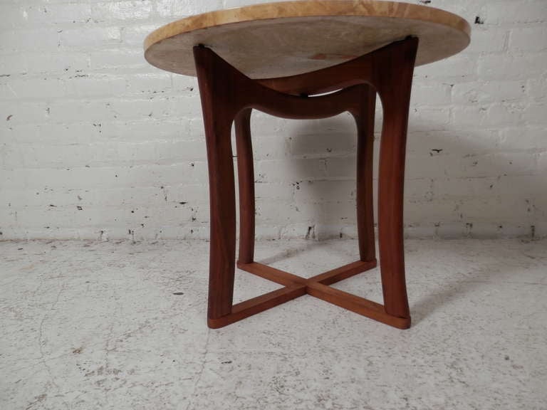 Mid-20th Century Marble Top Side Table