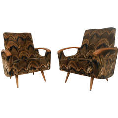 Vintage Modern Sculptural Lounge Chairs