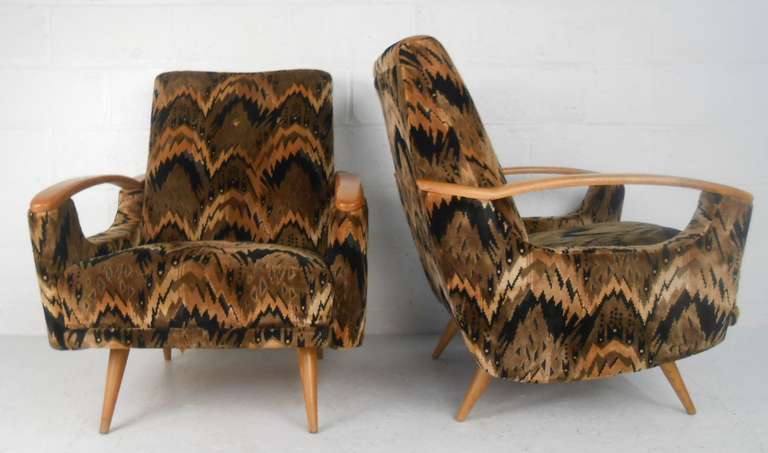 American Vintage Modern Sculptural Lounge Chairs