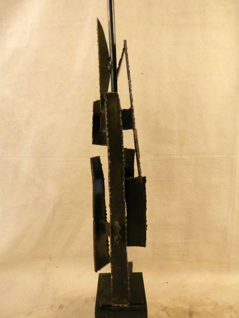 American Mid-Century Brutalist Sculpture Lamp by Harry Balmer