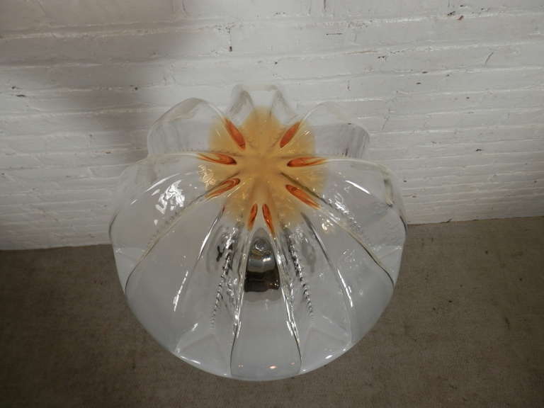 Mid-Century Modern A.V. Mazzega Blown Glass Mid-Century Floor Lamp