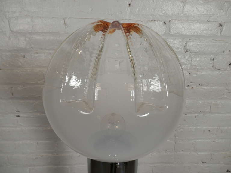 Italian A.V. Mazzega Blown Glass Mid-Century Floor Lamp