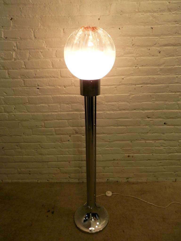 A.V. Mazzega Blown Glass Mid-Century Floor Lamp 1