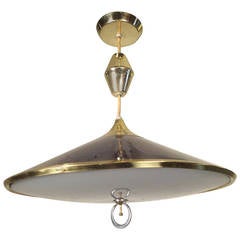 Vintage 1960s Saucer Pendant Lamp