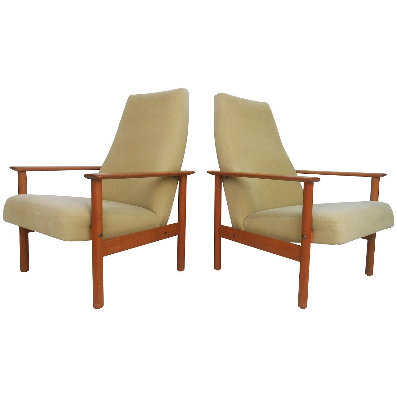 Pair of MidCentury Modern Lucite Pace Style Lounge Chairs For Sale at
