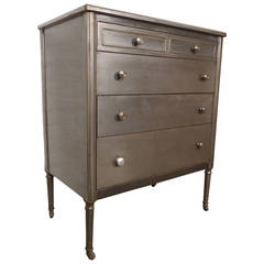 Vintage Four Drawer Metal Dresser by Simmons