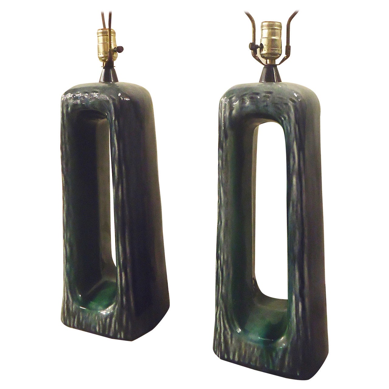 Wonderful Glazed Lamps by Heifetz
