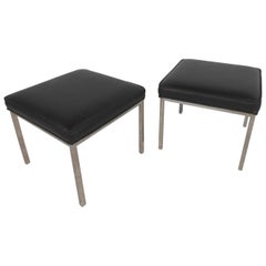 Pair Mid-Century Ottomans