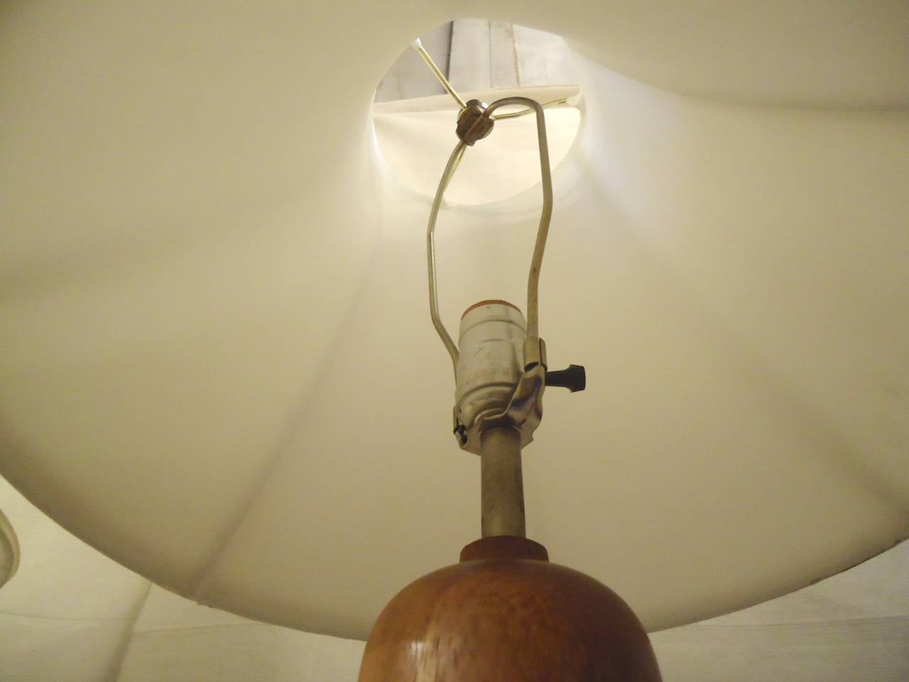 Mid-Century Modern Pair of Elegant Danish Teak Lamps