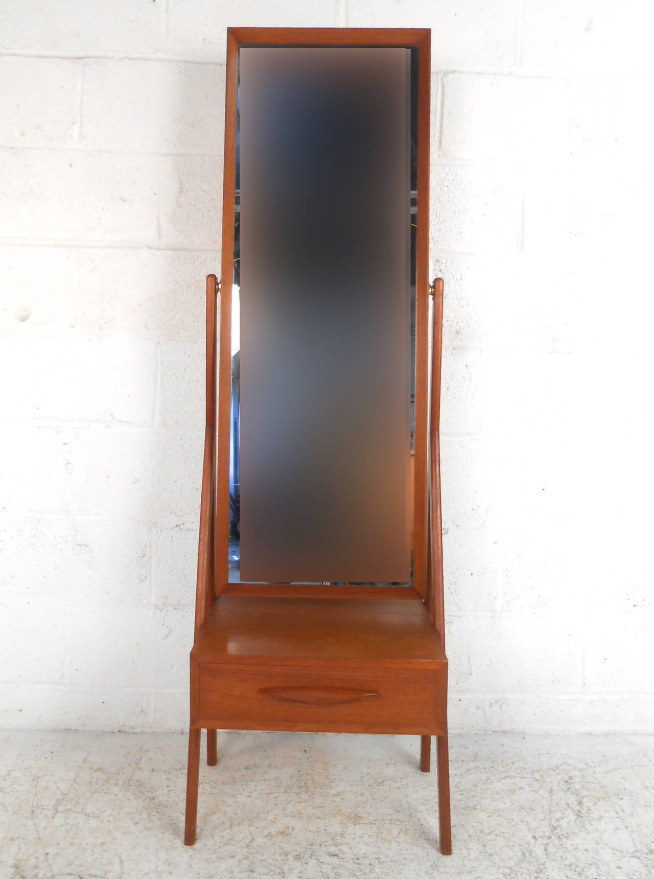 mid century modern standing mirror