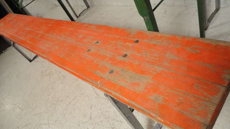 Painted Picnic Table And Benches In Good Condition In Brooklyn, NY