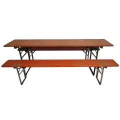 Painted Picnic Table And Benches 8