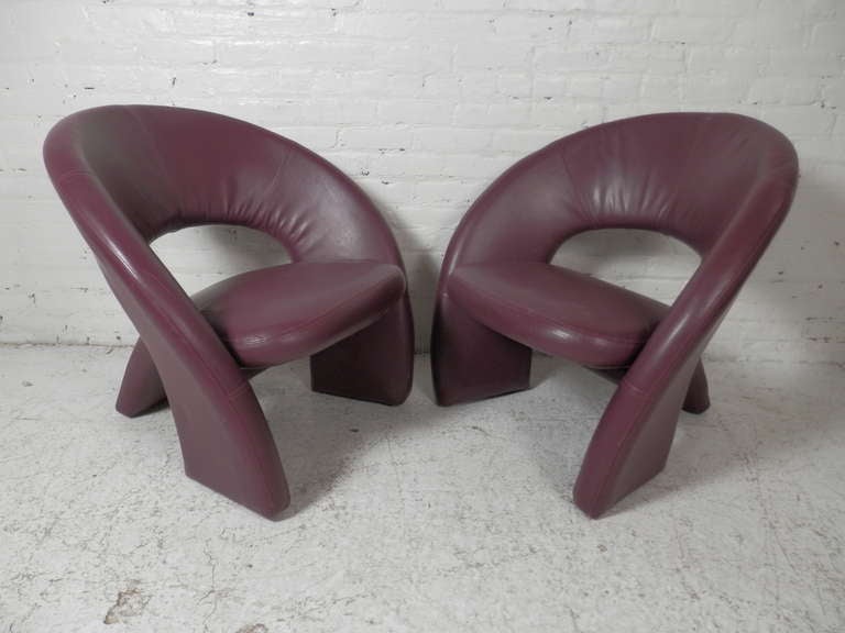 Mid-Century Modern Sculpted Vintage Modern Chairs