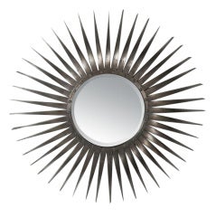 Bent Metal Sunburst Mirror