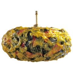 Colorful Lucite Strip Pendant Lamp