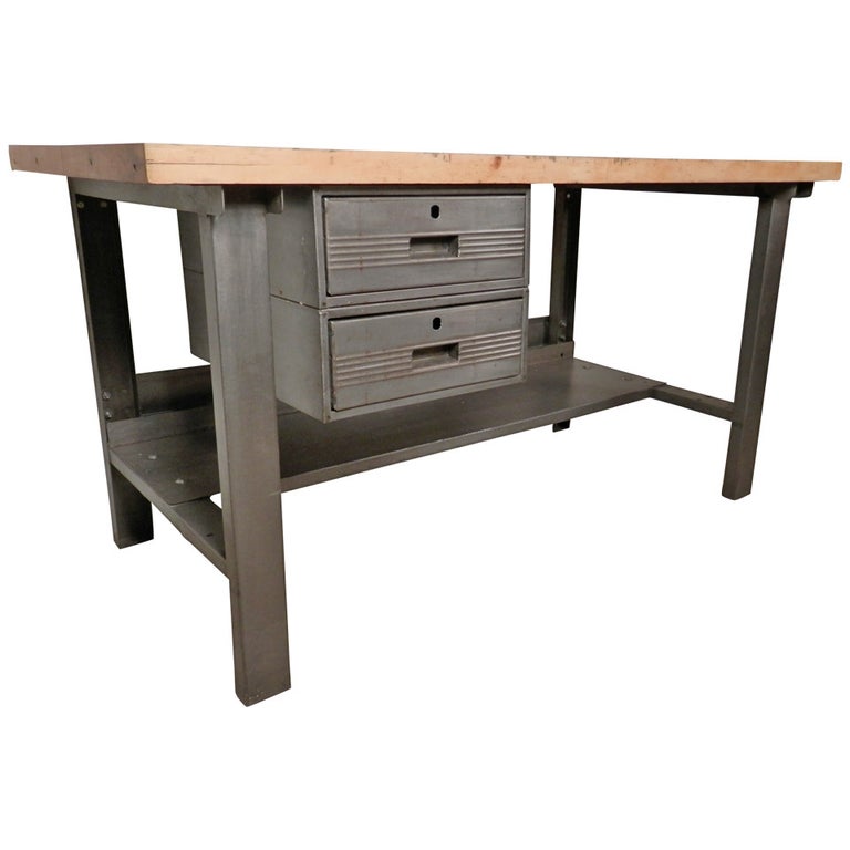 Restored Factory Work Table For Sale at 1stDibs