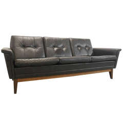 Scandinavian Modern Leather Sofa