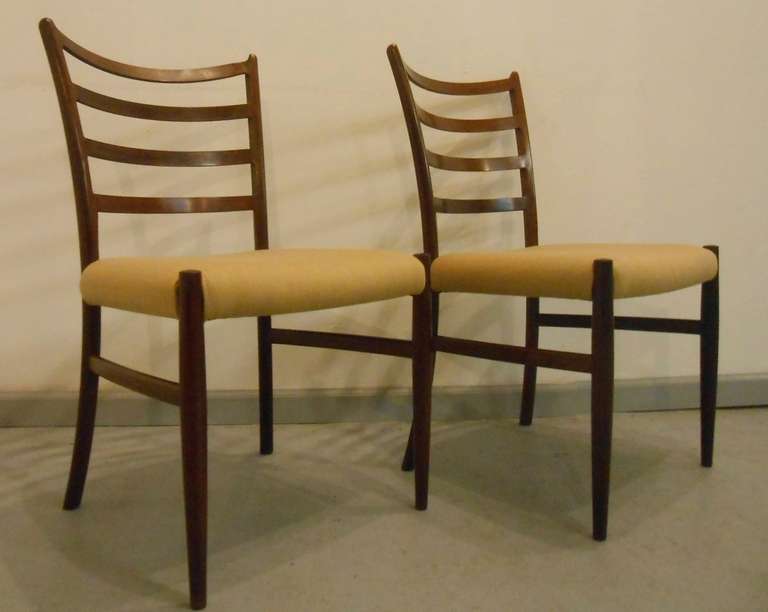 Vintage Danish Rosewood Dining Chairs after Arne Vodder In Good Condition In Brooklyn, NY
