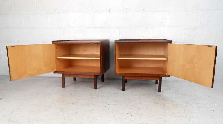 Pair Danish Rosewood End Tables by Falster 1