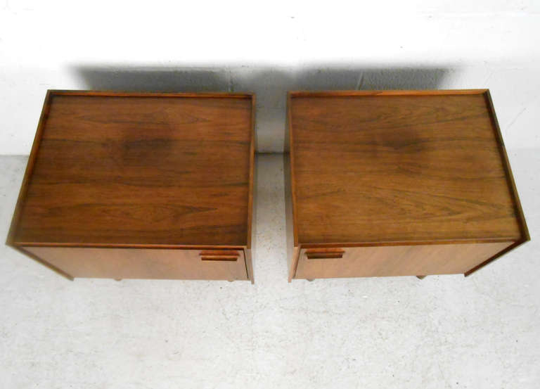 Mid-Century Modern Pair Danish Rosewood End Tables by Falster
