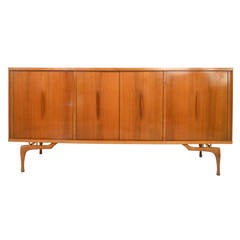 Unique Mid-Century Modern Sculptural Walnut Sideboard 12