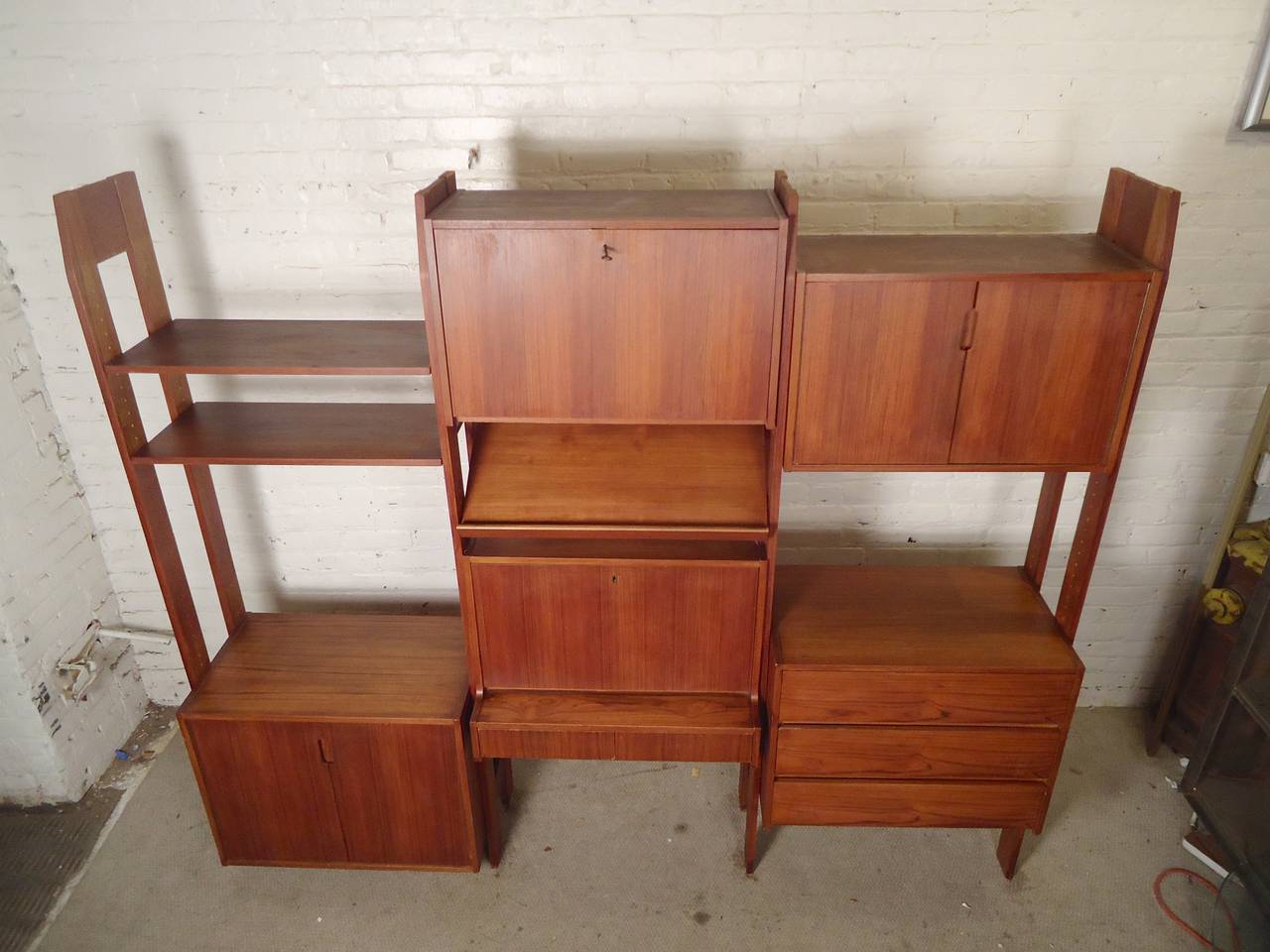 Mid-Century Modern Terrific Mid-Century Standing Wall Unit and Room Divider